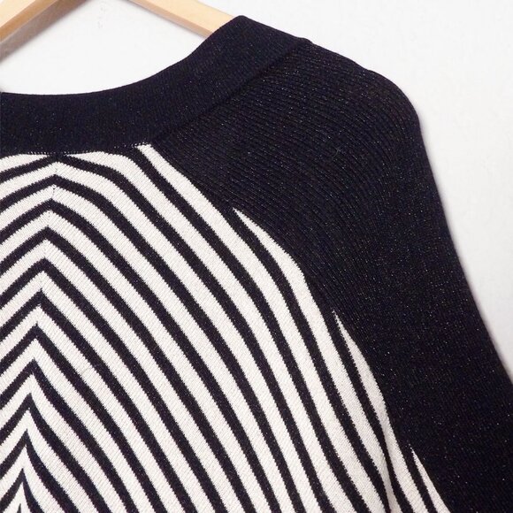 Chico's Travelers Collection Striped Cardigan Sweater Dolman Kimono Open Front L - Picture 11 of 16